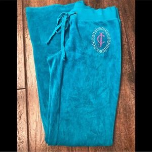 Juicy Couture track pants turquoise color